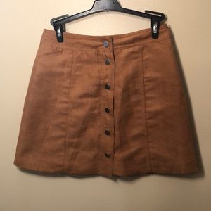 Tan Faux Suede Skirt, H&M Divided size 4